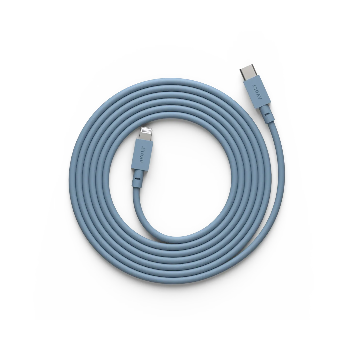 Avolt Kabel 1 USB C zu Lightning Ladekabel 2m Shark Blue