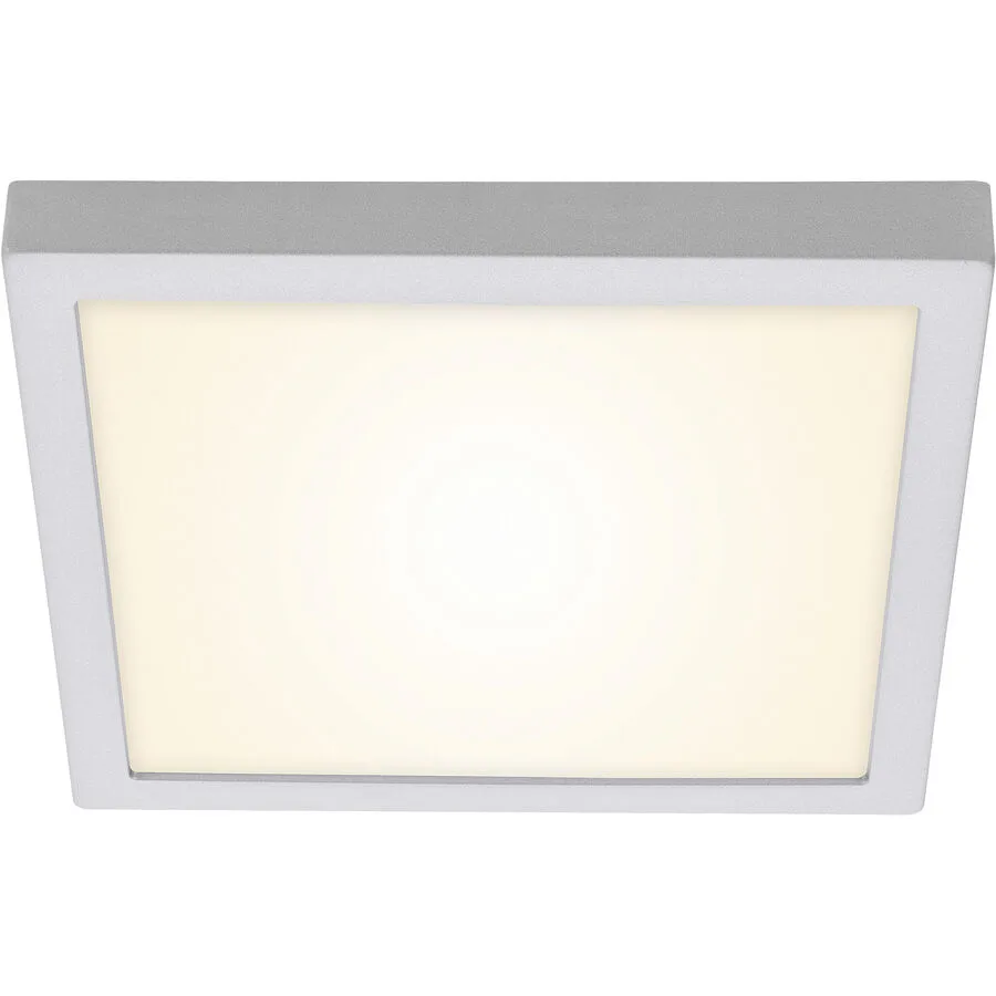 Deckenlampe Cissione Grau Kunststoff/Metall 30 cm 3 cm - Farbe: chrom matt - LED - Lichtfarbe: Warmweiss - Material: Metall/Kunststoff - Deckenlampe-