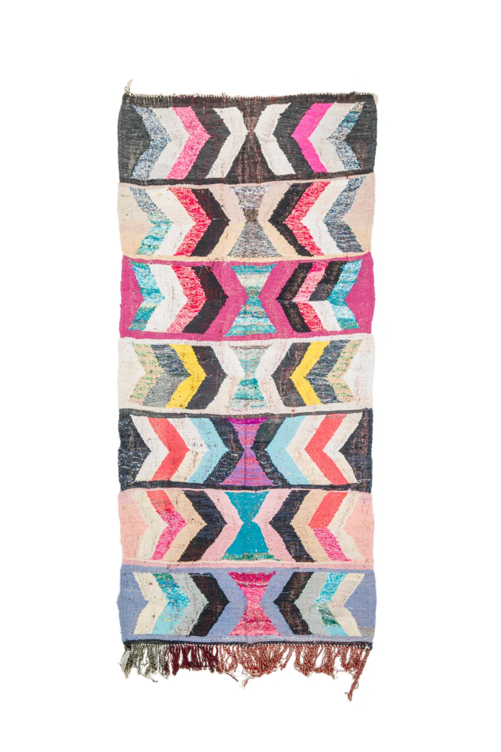 Marokkansk Boucherouite-teppe 130 x 290 cm (Størrelse: 130 x 290 cm)
