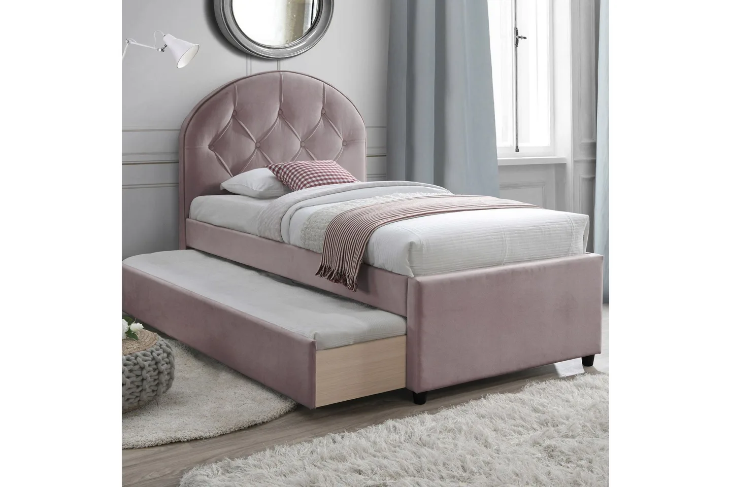 Lara Säng 90x205 cm Harmony Uno Madrass Mauve -