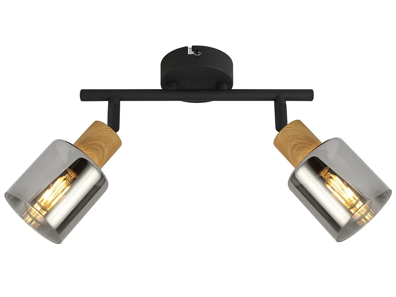 2 Spots GLOW 8cm 25W schwarz