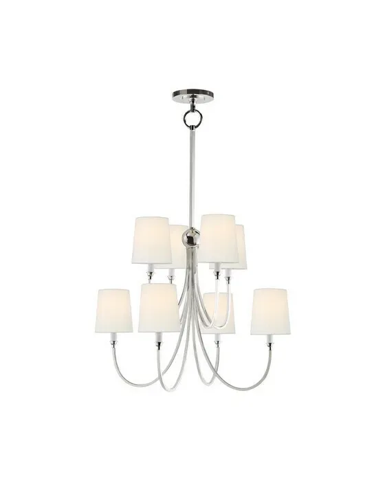 Reed Chandelier Polished Nickel L