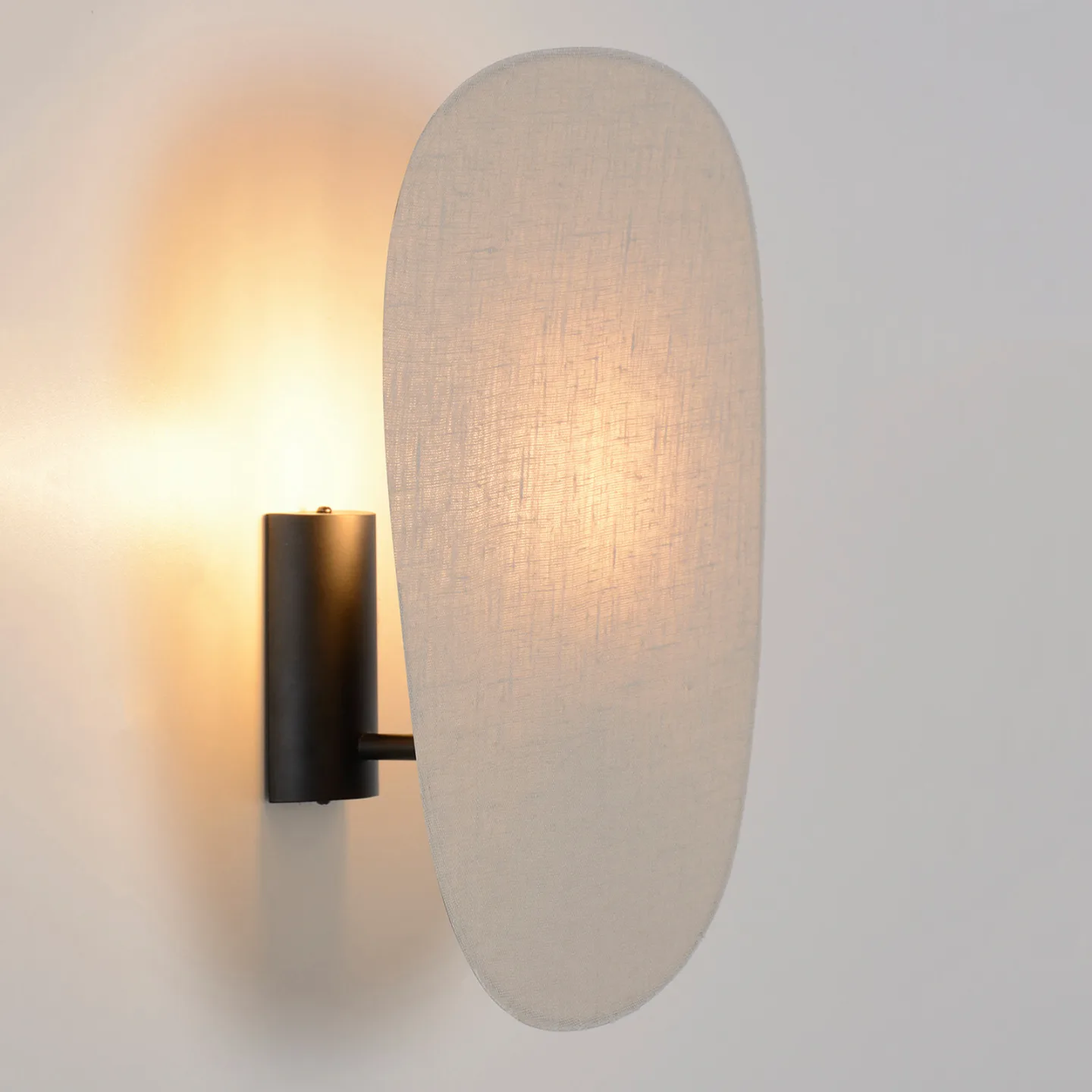 Screen 70's Wandlampe Höhe 40 cm birke Textil - MARKET SET - Flurbereich - Stoff / Textil - Rund
