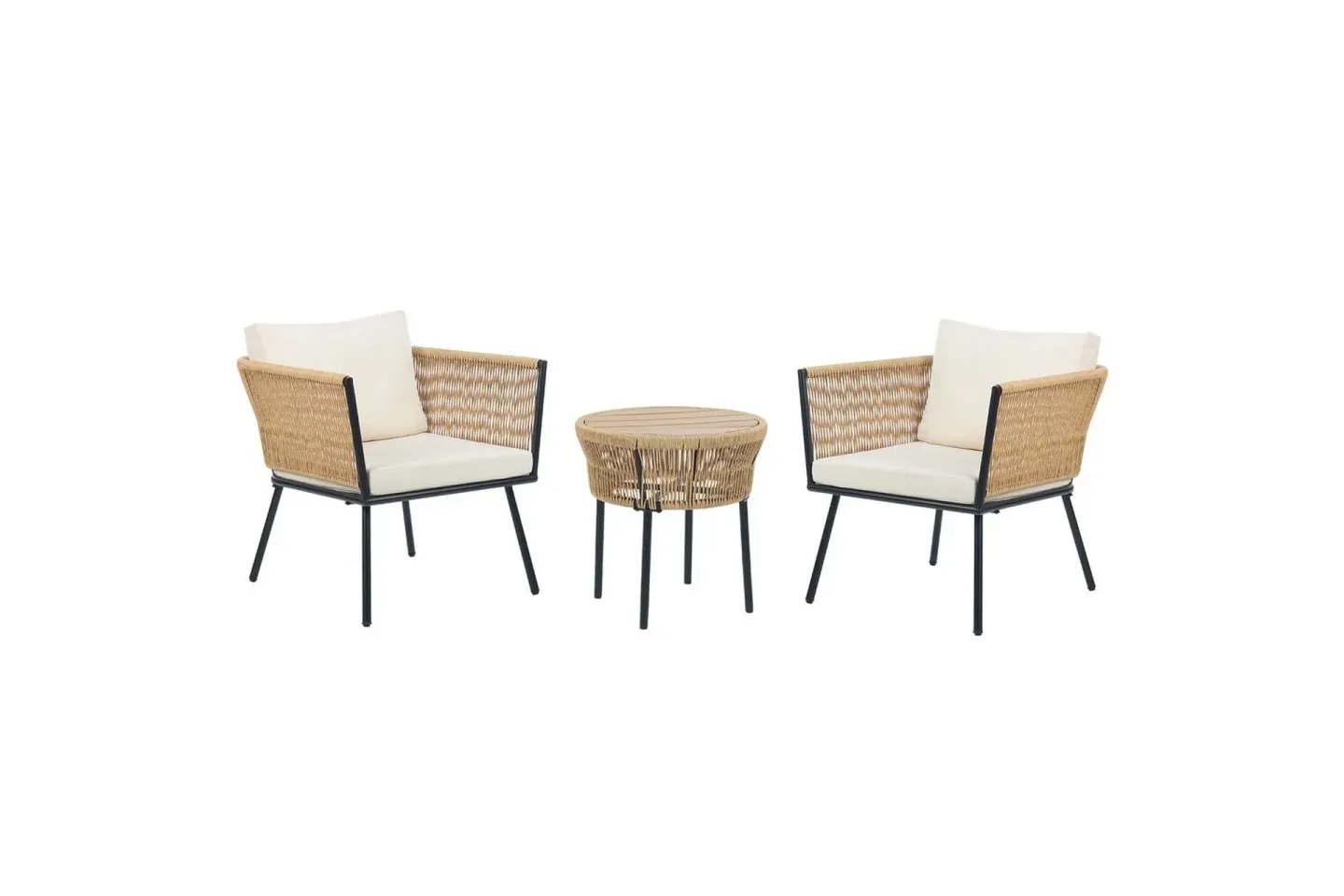 Cafeset Gargano Ljusbeige/naturlig - Ljusbeige/naturlig