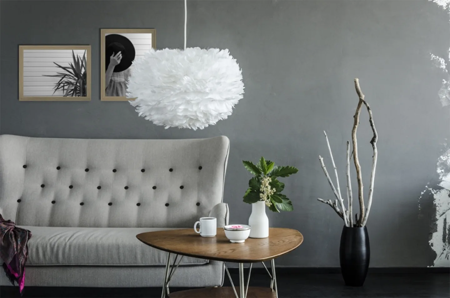 Eos Pendelleuchte Medium Weiß/Schwarz - UMAGE - Esszimmer - Sonstige