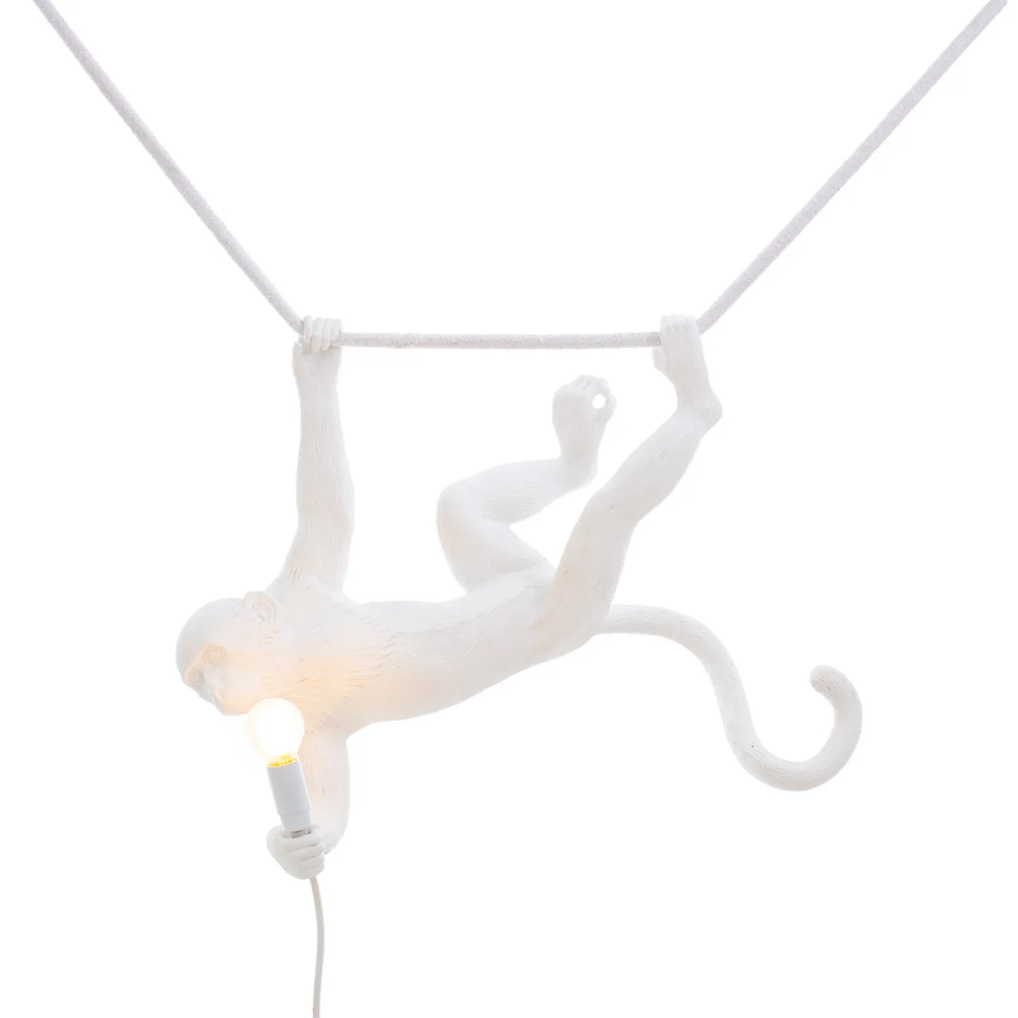 Monkey Swing Pendel Hvit - Seletti Monkey Lamp - Stue - Design - Plast