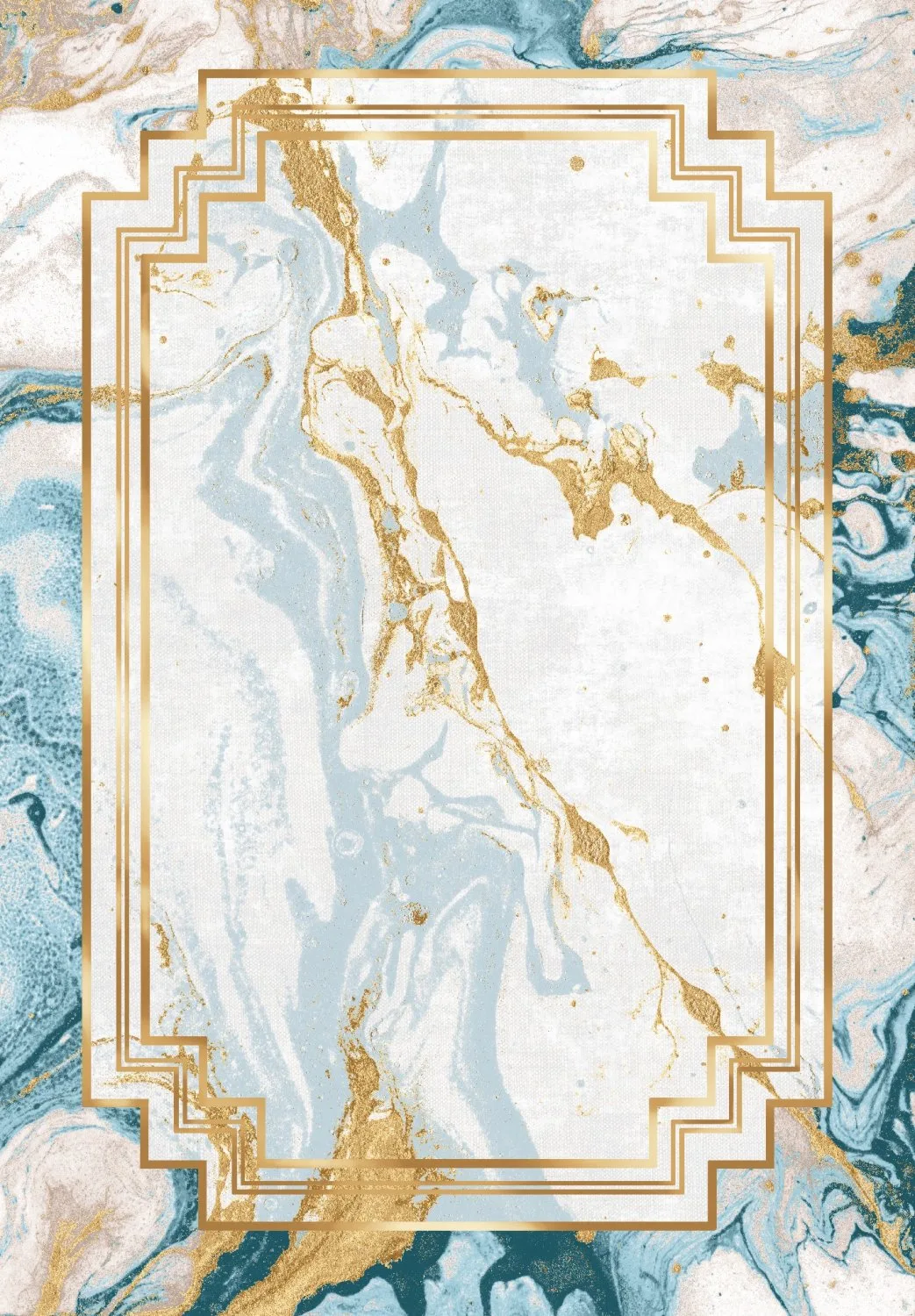 Wilton-teppe - Emery (blå) (Størrelse: 160 x 230 cm)