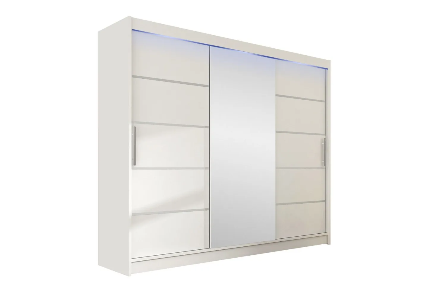 Sia Garderob med Spegel 250x215 cm - Vit