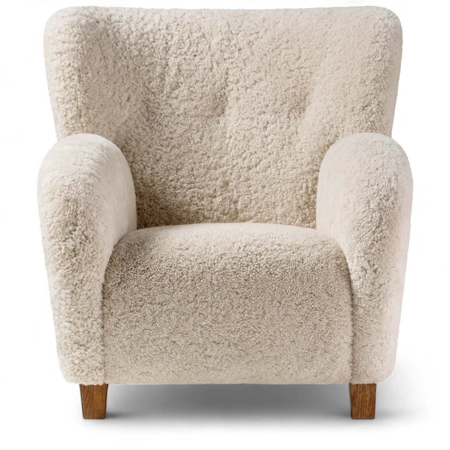 Dagmar - Karu Chair Sheepskin Sahara Fumed Oak - Fåtöljer - Haimi - Träfärgad - Trä/Textilmaterial