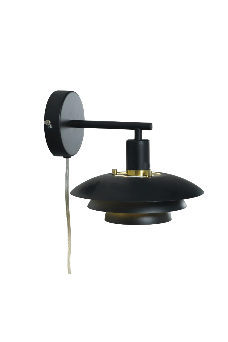 Epsilon Vägglampa Svart