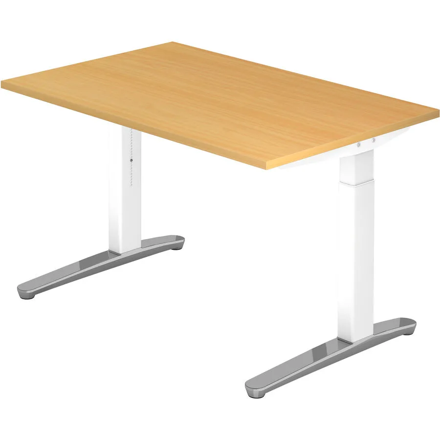 Schreibtisch Office buche Holzwerkstoff Höhenverstellbar B 120 T 80 cm