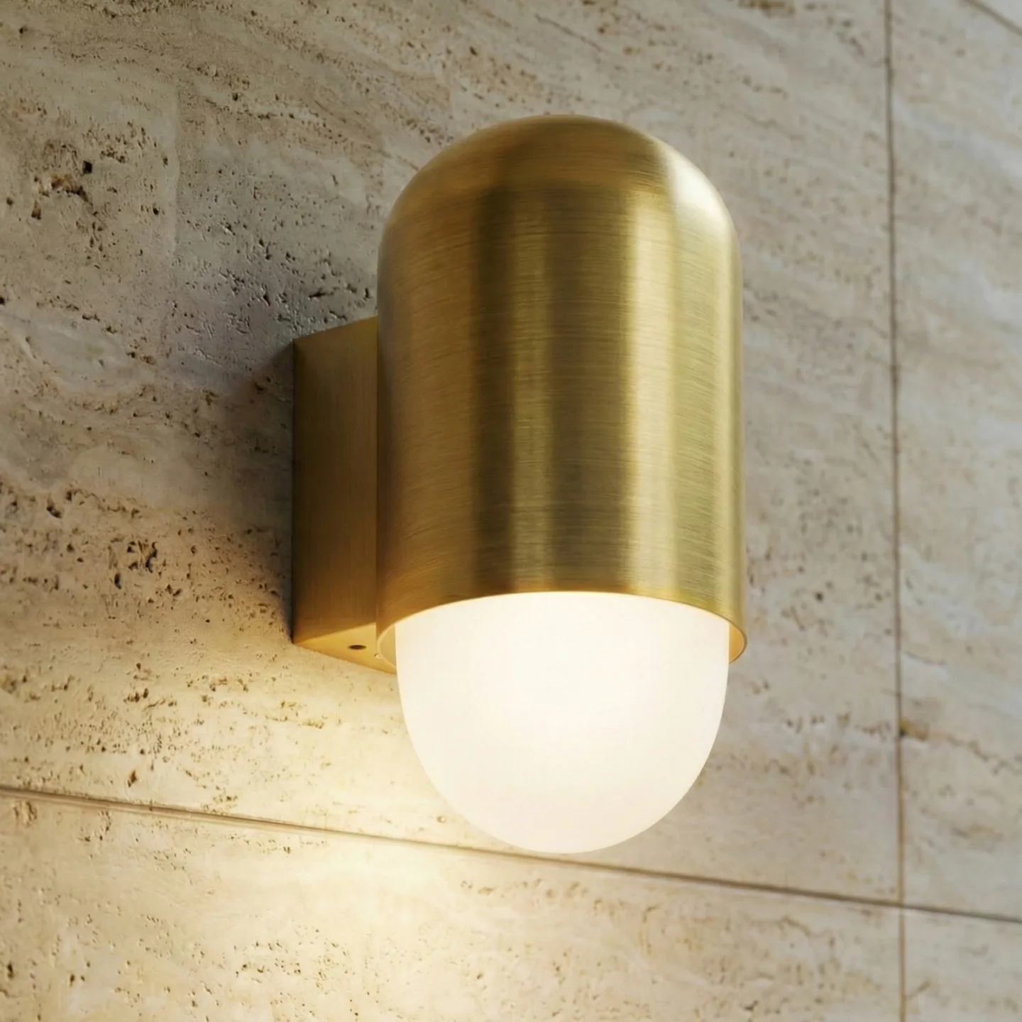 Pilva Außenwandleuchte, IP44, Metall, messing, E27 - Lindby - Balkon - Modern - Aluminium - Einflammig