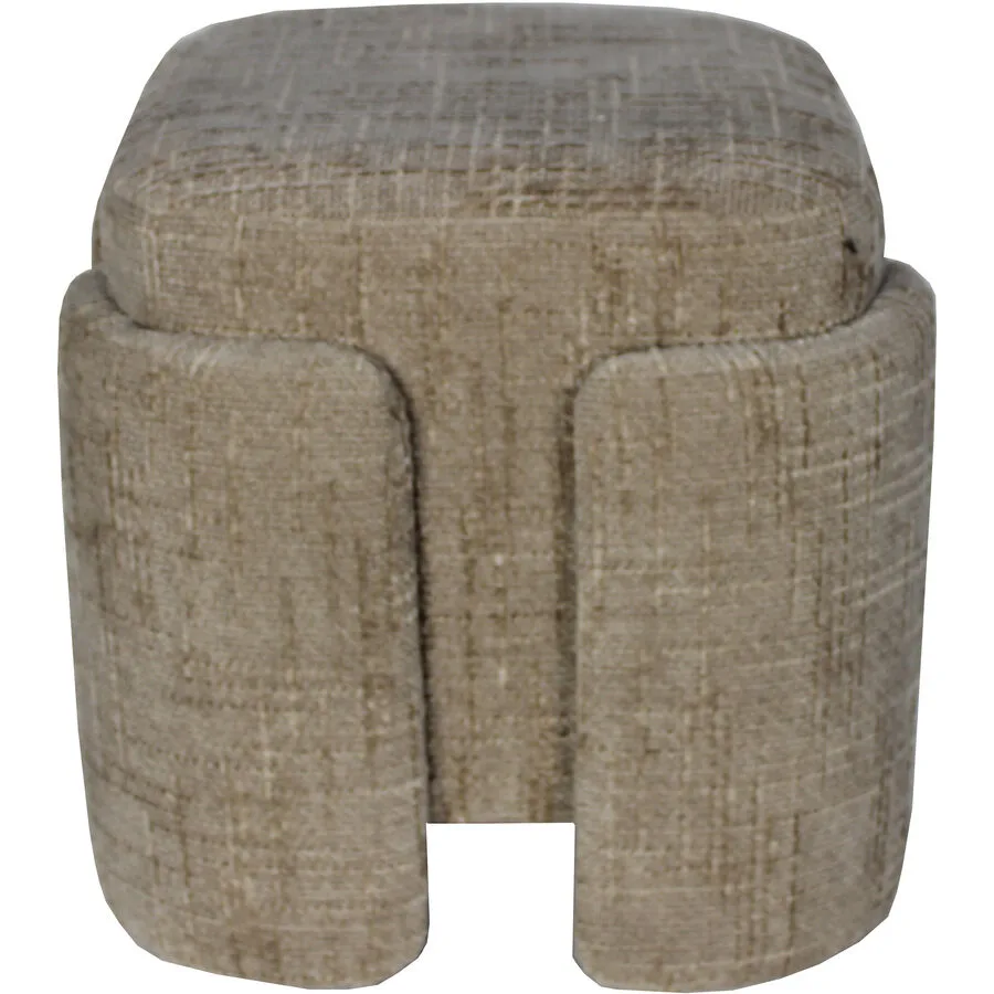 Hocker June hellbraun Polyester B 41 T 41 H 39 cm