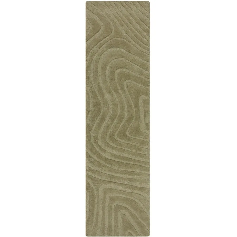 Teppich Hibachi sage Welle, Düne Wolle 60 x 230 cm