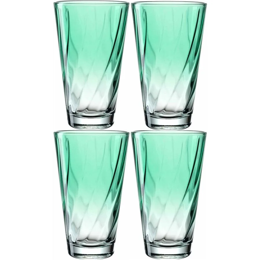 Trinkgläser-Set Leonardo Cyan Glas 0.3 l - Farbe: türkis