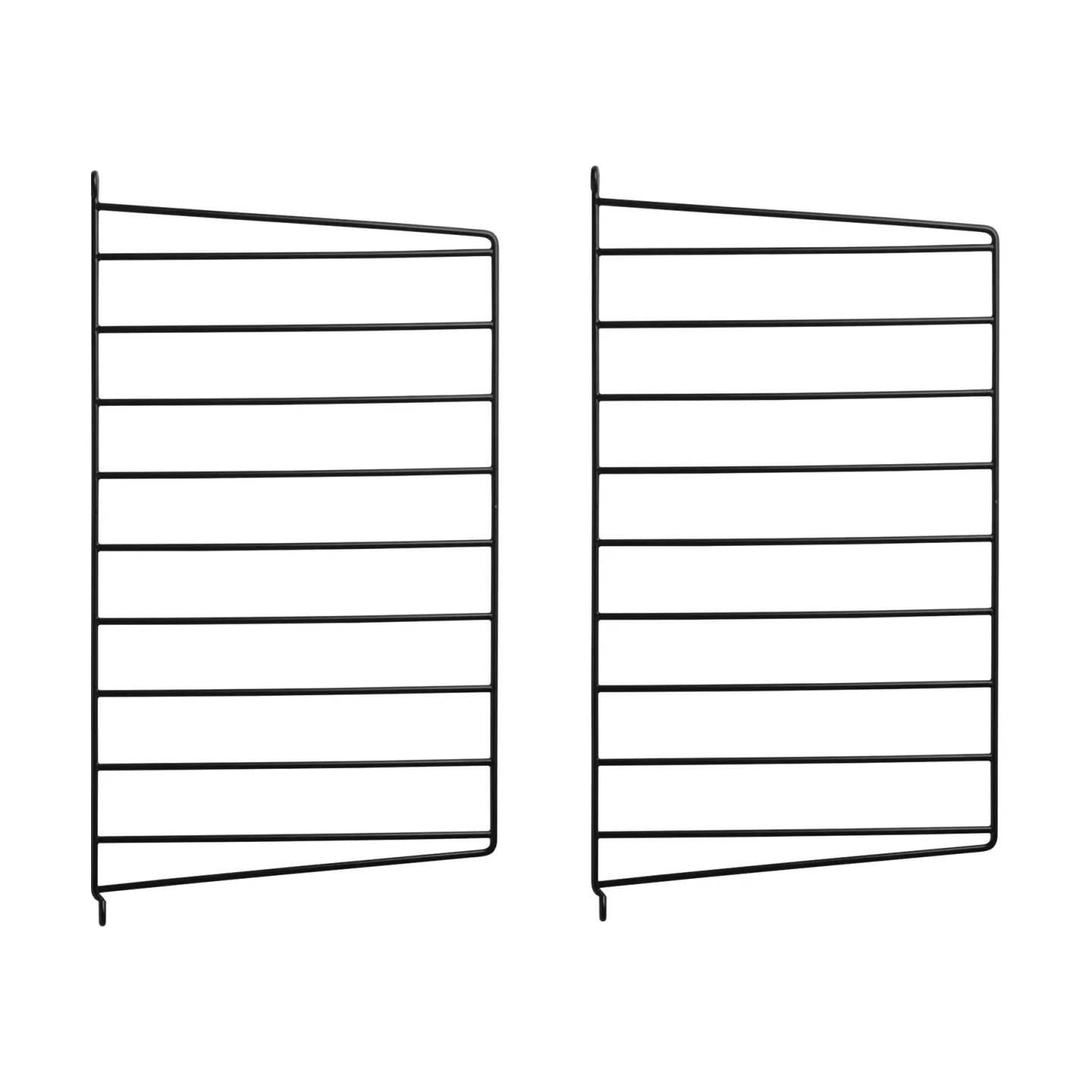 String String Wandleiter Schwarz, 50x30 cm, 2er-Pack