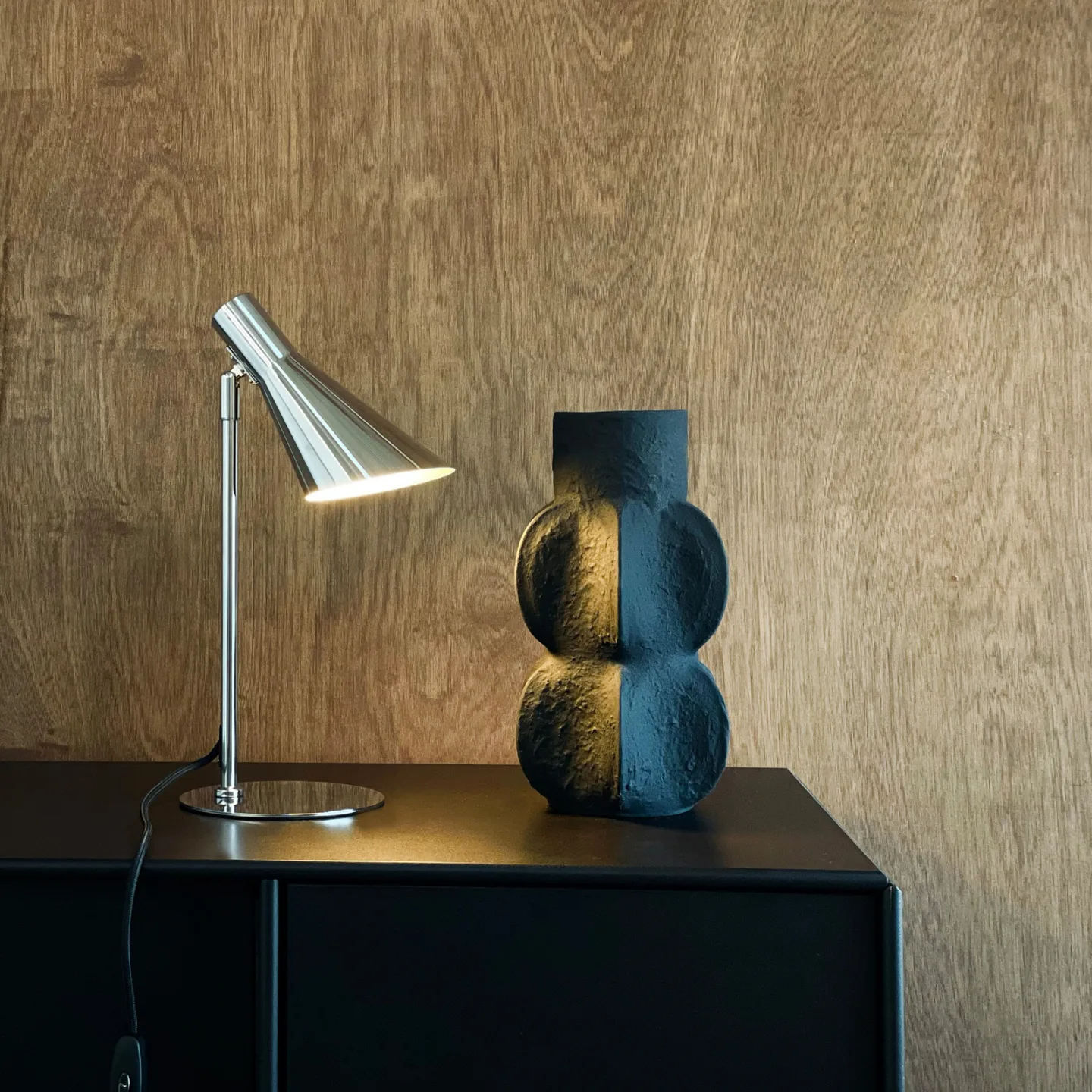 DL12 Tischlampe, Höhe 39,5 cm, Metall - Dyberg Larsen - Wohnzimmer - Design - Mit Schirm