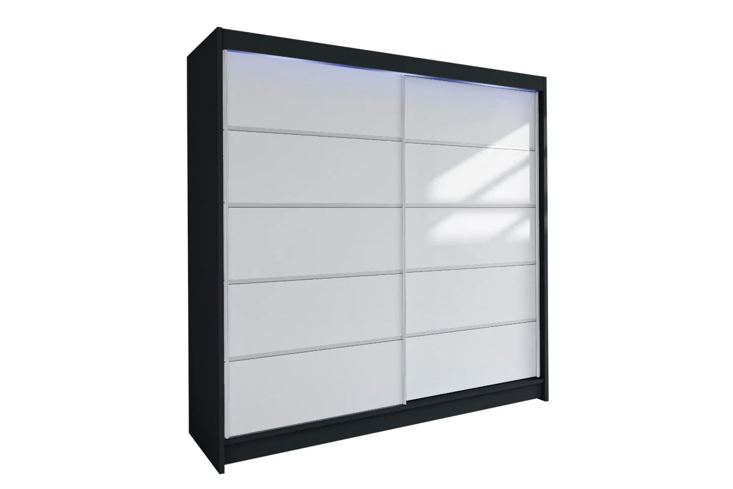 Canderbury Garderob 180x215 cm - Svart/Vit
