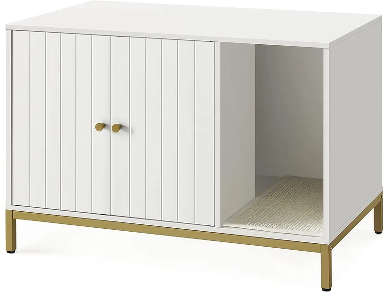 Katzen-Toilettenhaus SONGMICS CAT 2 Türen 50x80x55cm weiss