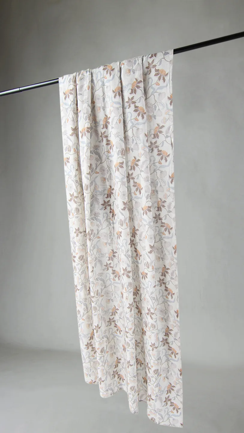Gardiner - Bomullsgardin - Sollan (beige) (Størrelse: 140 x 250 cm)