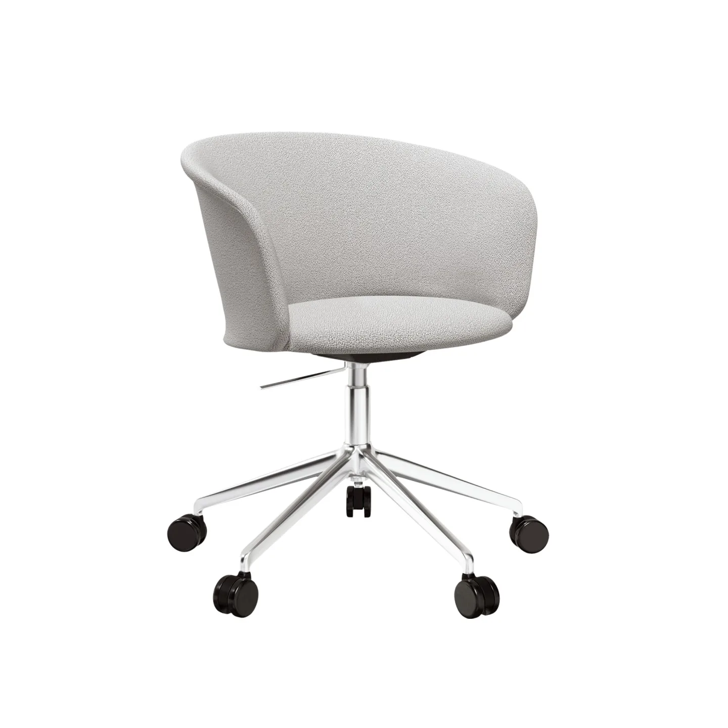 HEM - Kendo Swivel Chair 5-star Castors - Porcelain/Polished - Kontorsstolar - Sabine Marcelis,LucidiPevere - Vit - Metall/Trä/Syntetiskt/Skum/Ull