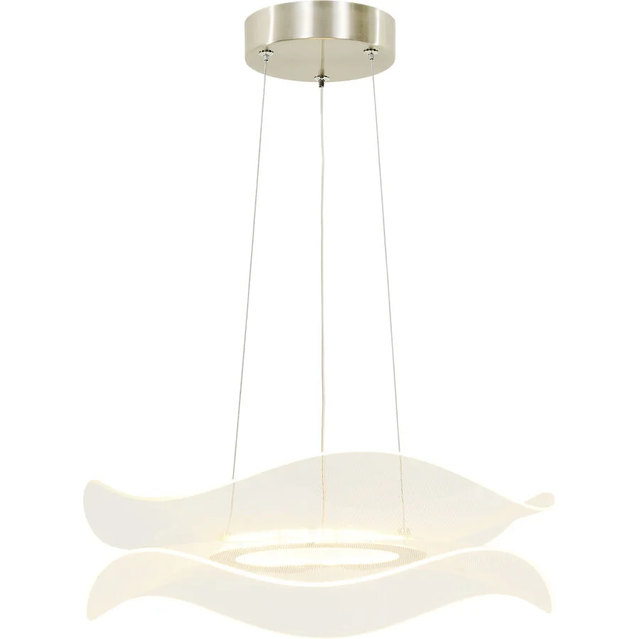 Pendellampe Lorena Transparent/Silber Kunststoff/Metall 44 cm 120 cm - LED - Lichtfarbe: Extra warmweiss - Material: Metall/Kunststoff - Pendellampe-