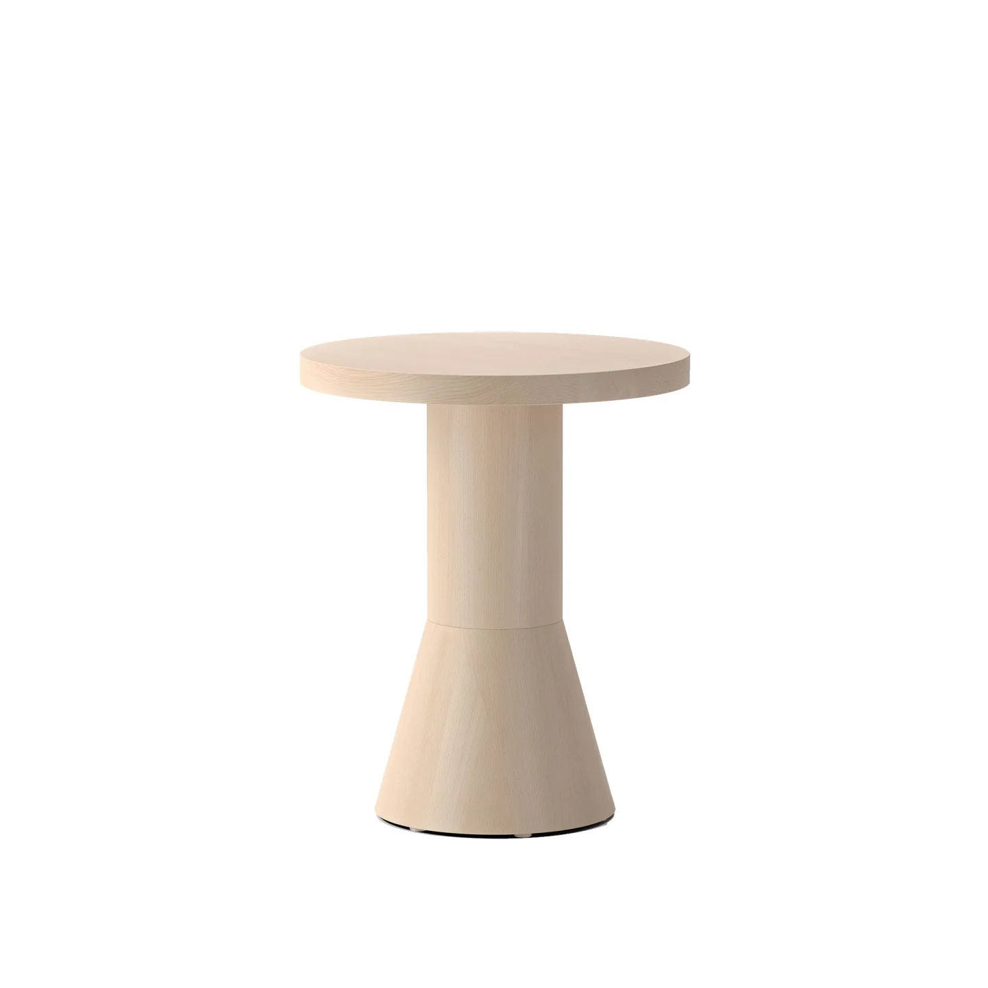 Massproductions - Draft Side Table H480 D400, Natural Beech - Sidobord - Chris Martin - Träfärgad - Trä