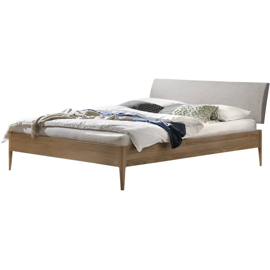 Hasena Bett Castello eiche hell/grau Eiche massiv Massivholz 180 x 200 cm