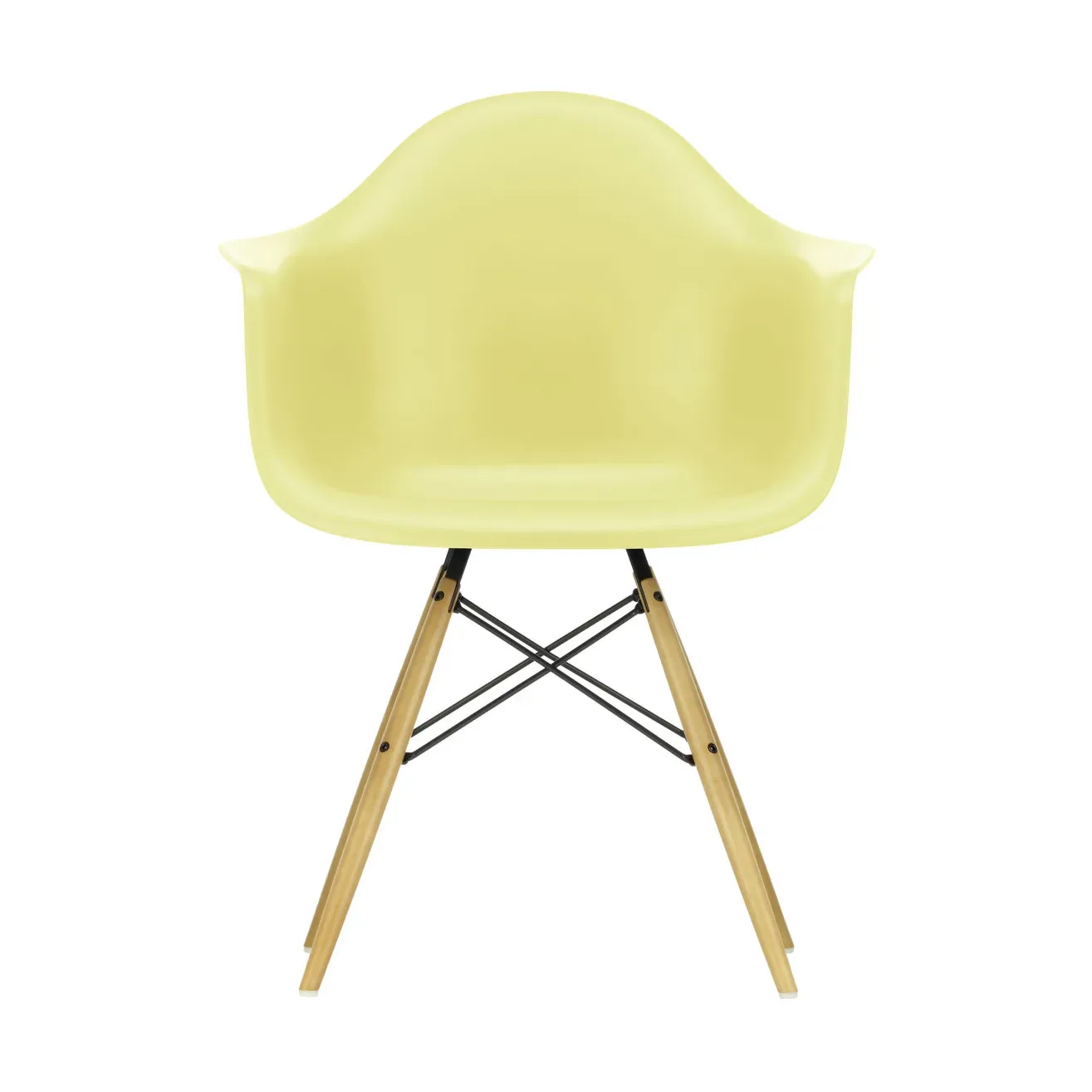 Vitra Eames Plastic Armchair RE DAW stol 92 citron-golden maple