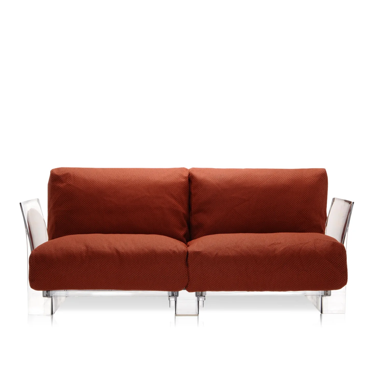 Kartell - Pop Outdoor 2-seater 7042, Ikon Orange - Soffor utomhus - Piero Lissoni - Textilmaterial/Skum/Plast