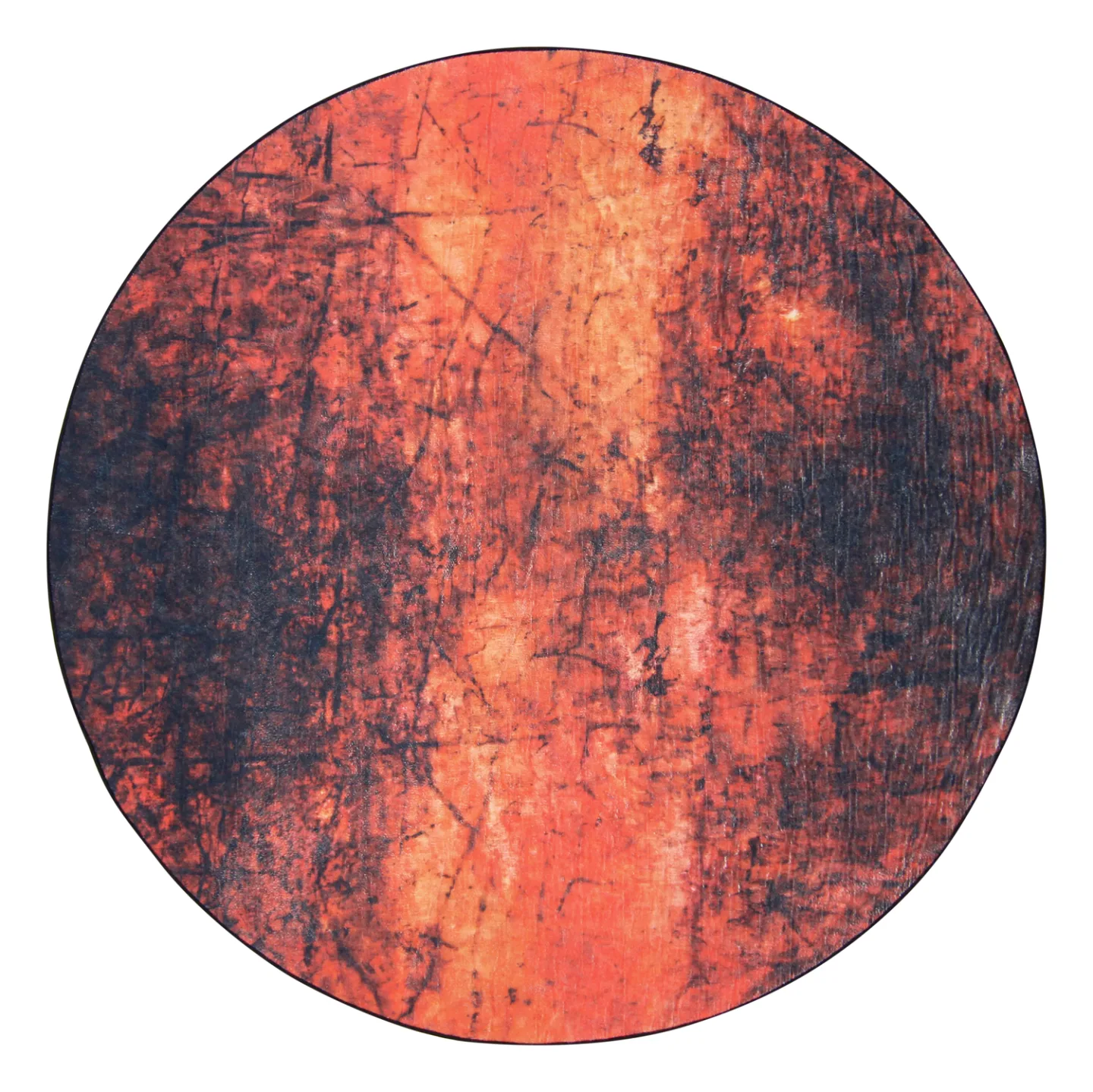 Rundt teppe - Wells (oransje) (Størrelse: Ø 160 cm)