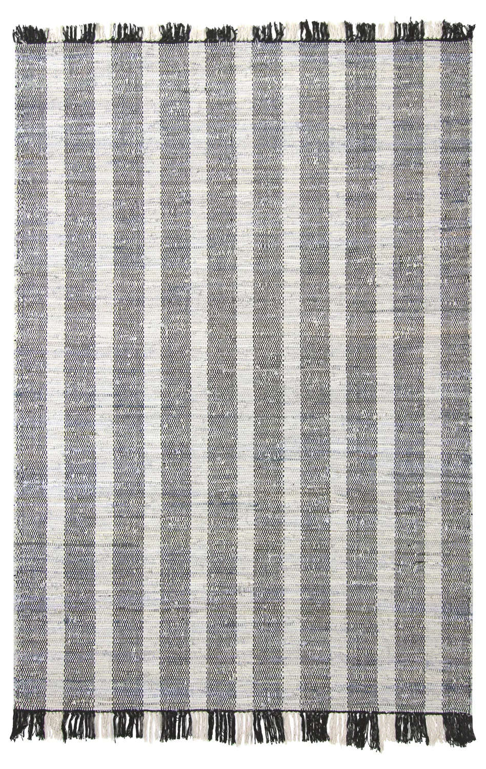 Denimteppe - Ally (svart/off white) (Størrelse: 160 x 230 cm)