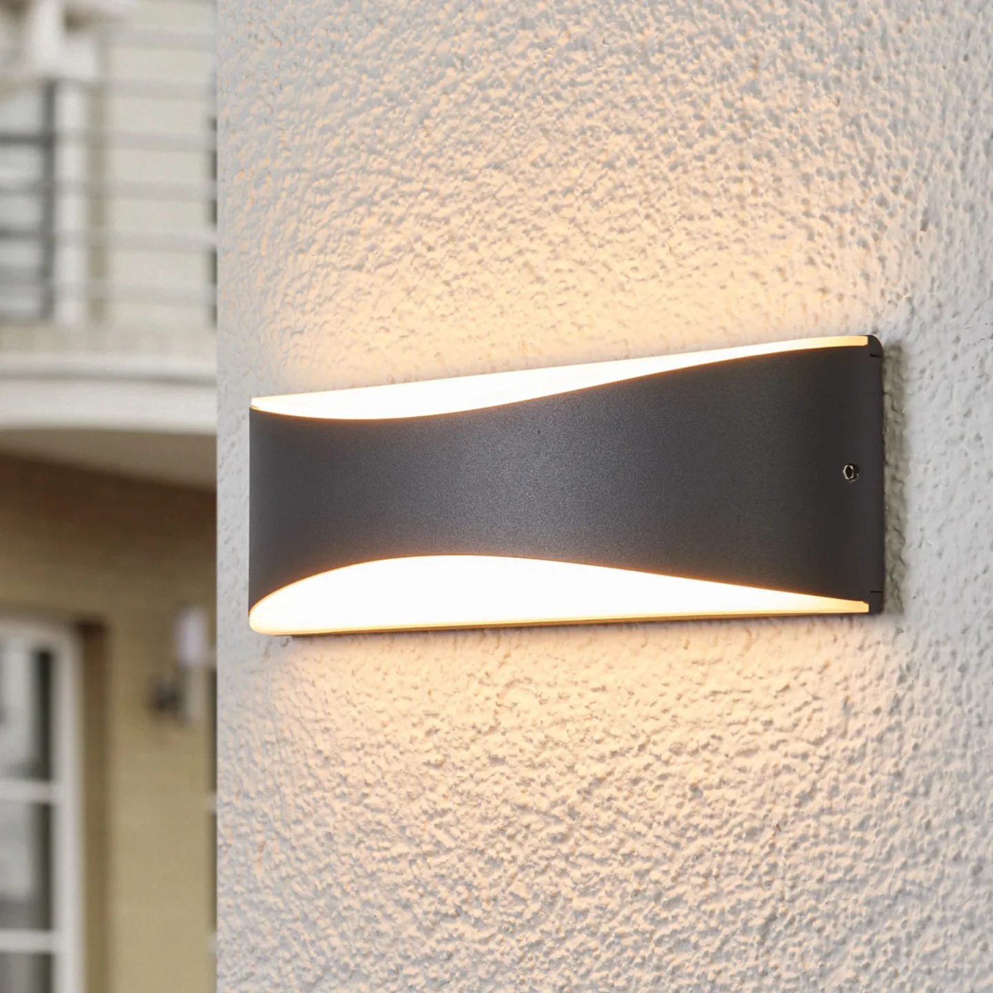 Akira LED Utomhus Vägglampa Anthracite - Lucande - Balkong - Modern - Metall - Med flera ljuskällor