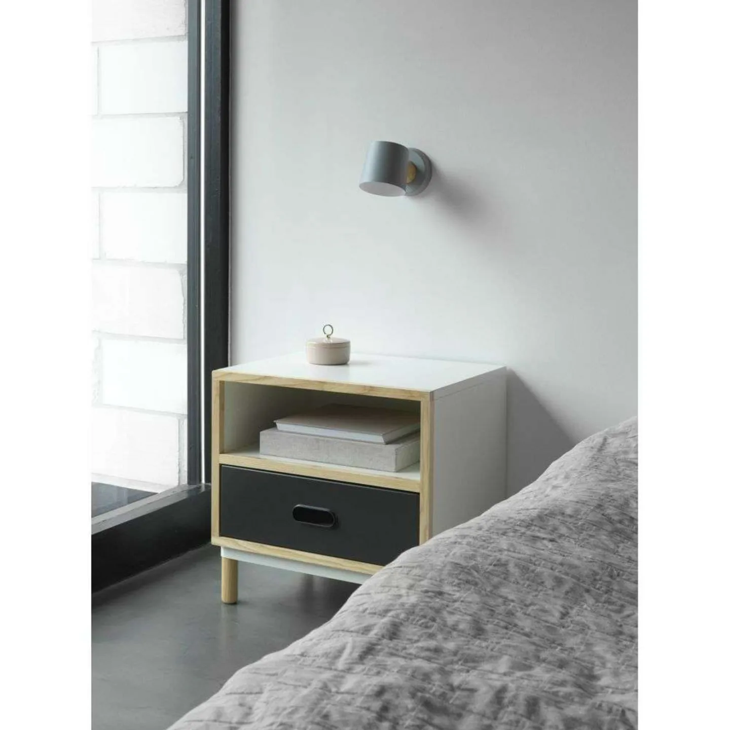 Rise Vegglampe Hardwired Grey - Normann Copenhagen - Stue - Metall