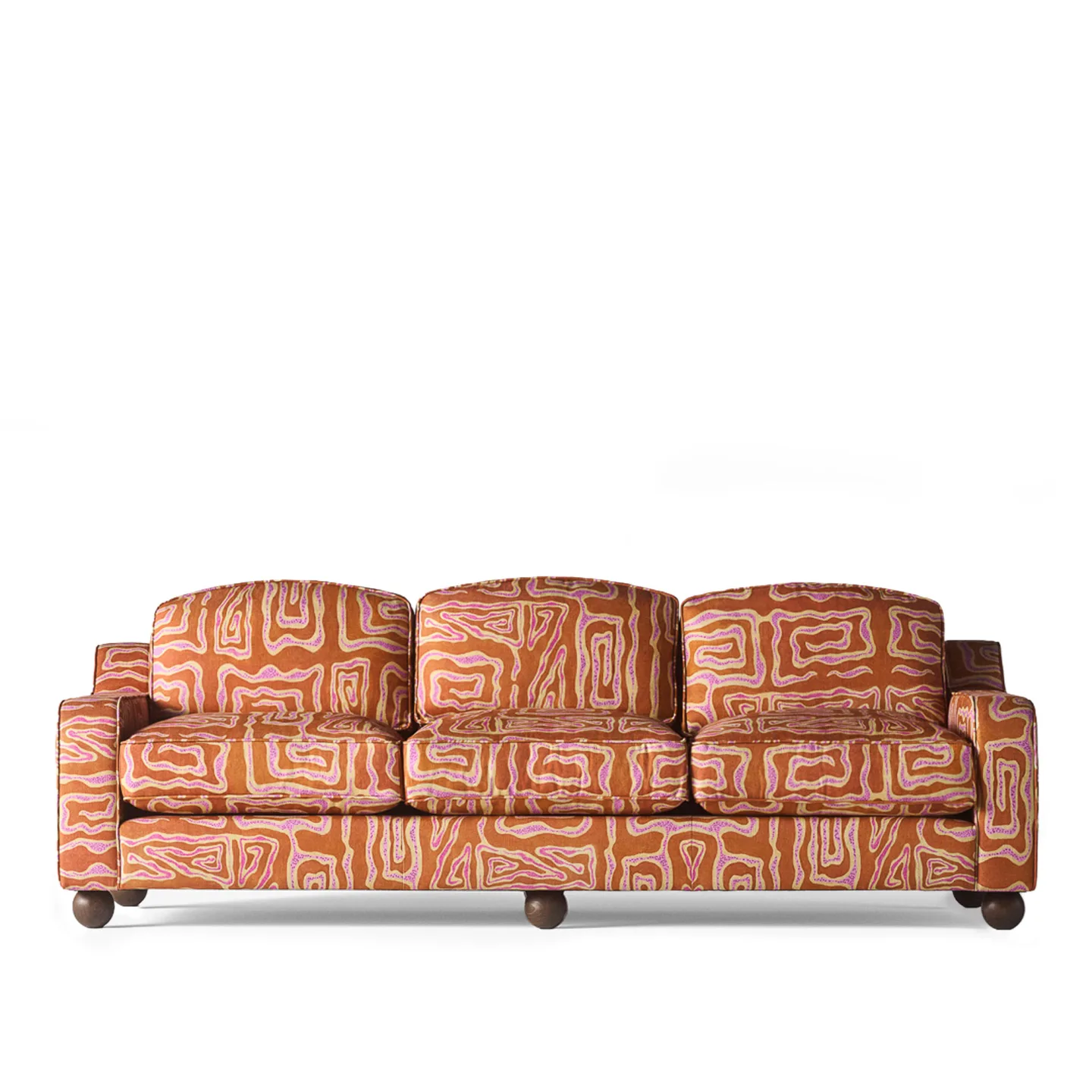 Dusty Deco - Lola Sofa Beaten Track Peach 3P - Soffor - Matthew Williamson - Orange - Linne