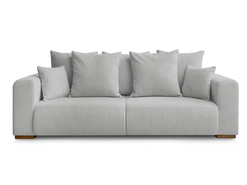 3er Sofa BOBOCHIC SIDONIE Stoff chiniert hellgrau