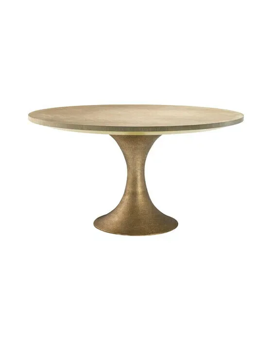 Melchior Dining Table Round Brass
