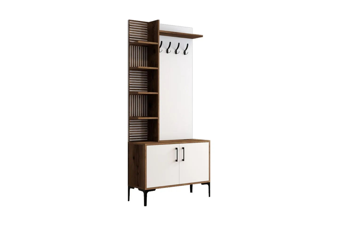 Schmida Hallmöbelset 90 cm - Mörkbrun/Vit