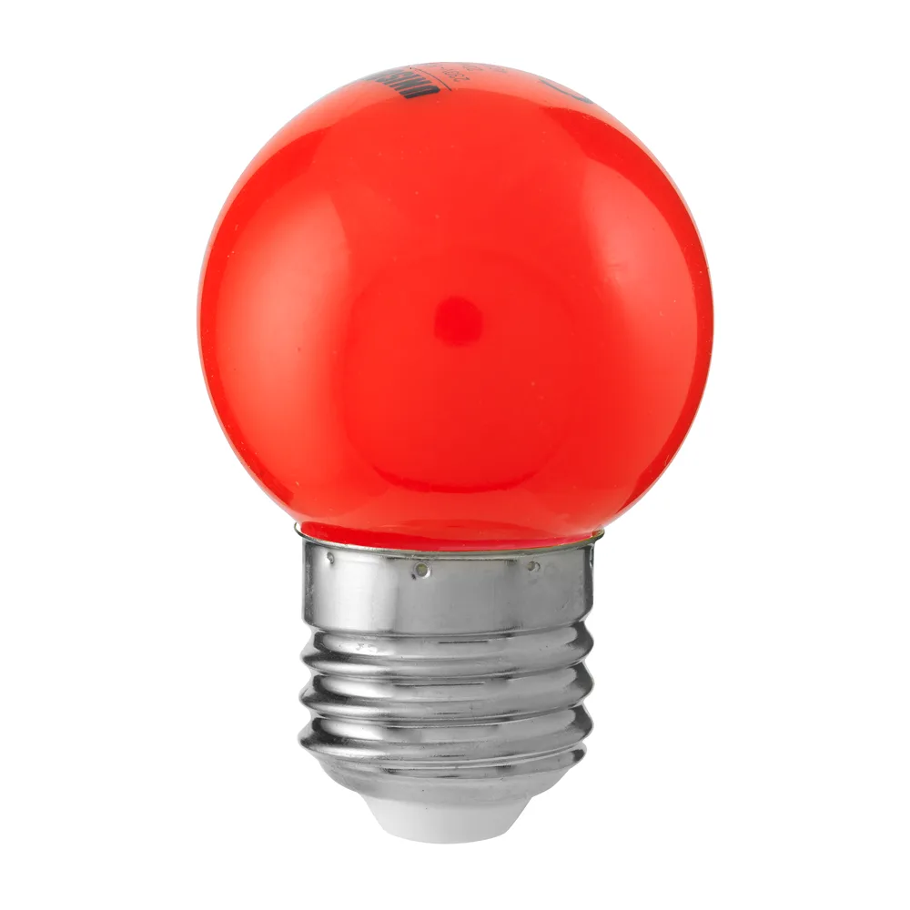 Klotlampa LED Färgad Röd E27