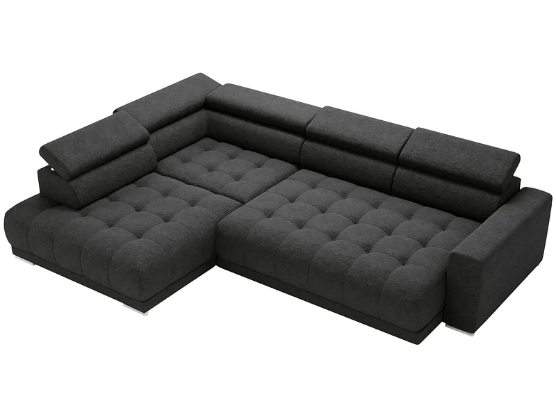 Ecksofa MOJITO Stoff schwarz