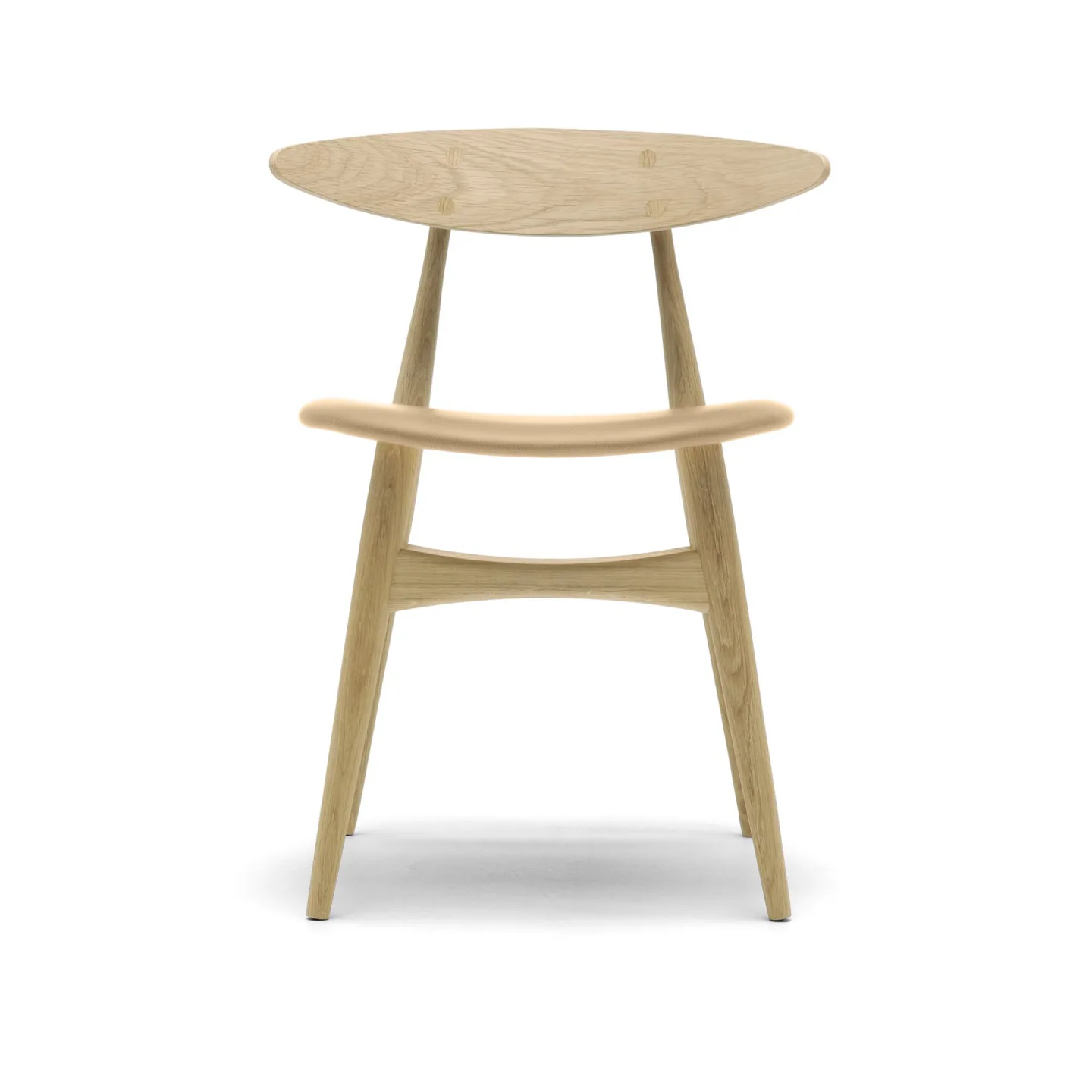 Carl Hansen - CH33P - Klädd sits, Oljad Ek, Lädergrupp C Sif - 90 - Matstolar - Hans J. Wegner - Träfärgad - Trä