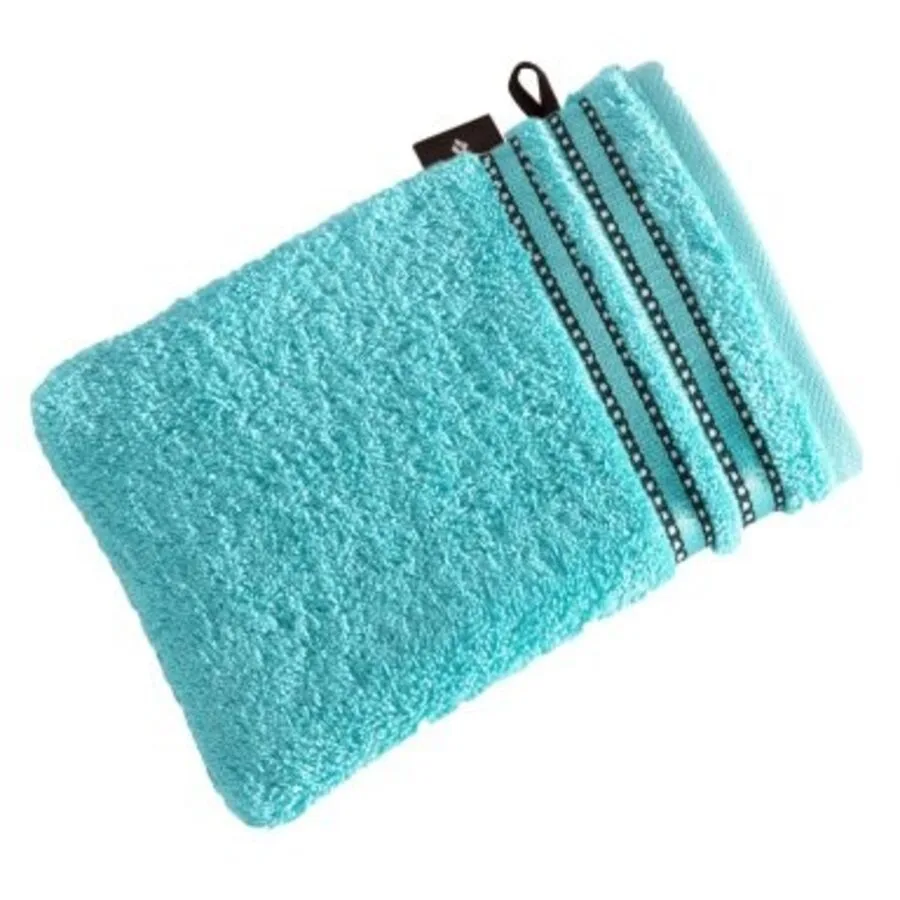 Vossen Waschhandschuh Cult de Luxe Light Azure Baumwolle B 22 T 16 cm