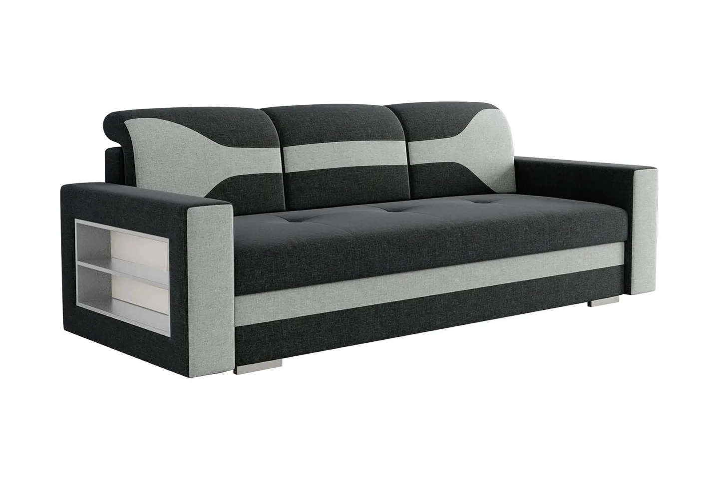 Bäddsoffa 236cm - Mörkgrå