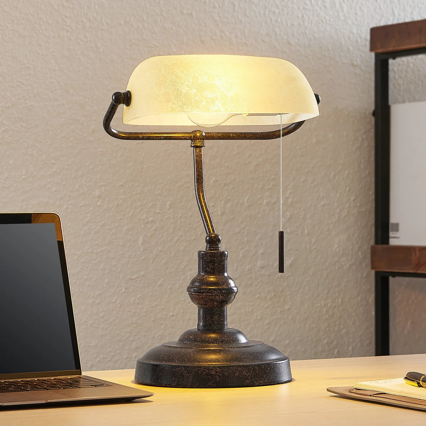 Profina Tischleuchte Rust - Lindby - Wohnzimmer - Antik - Metall - Einflammig