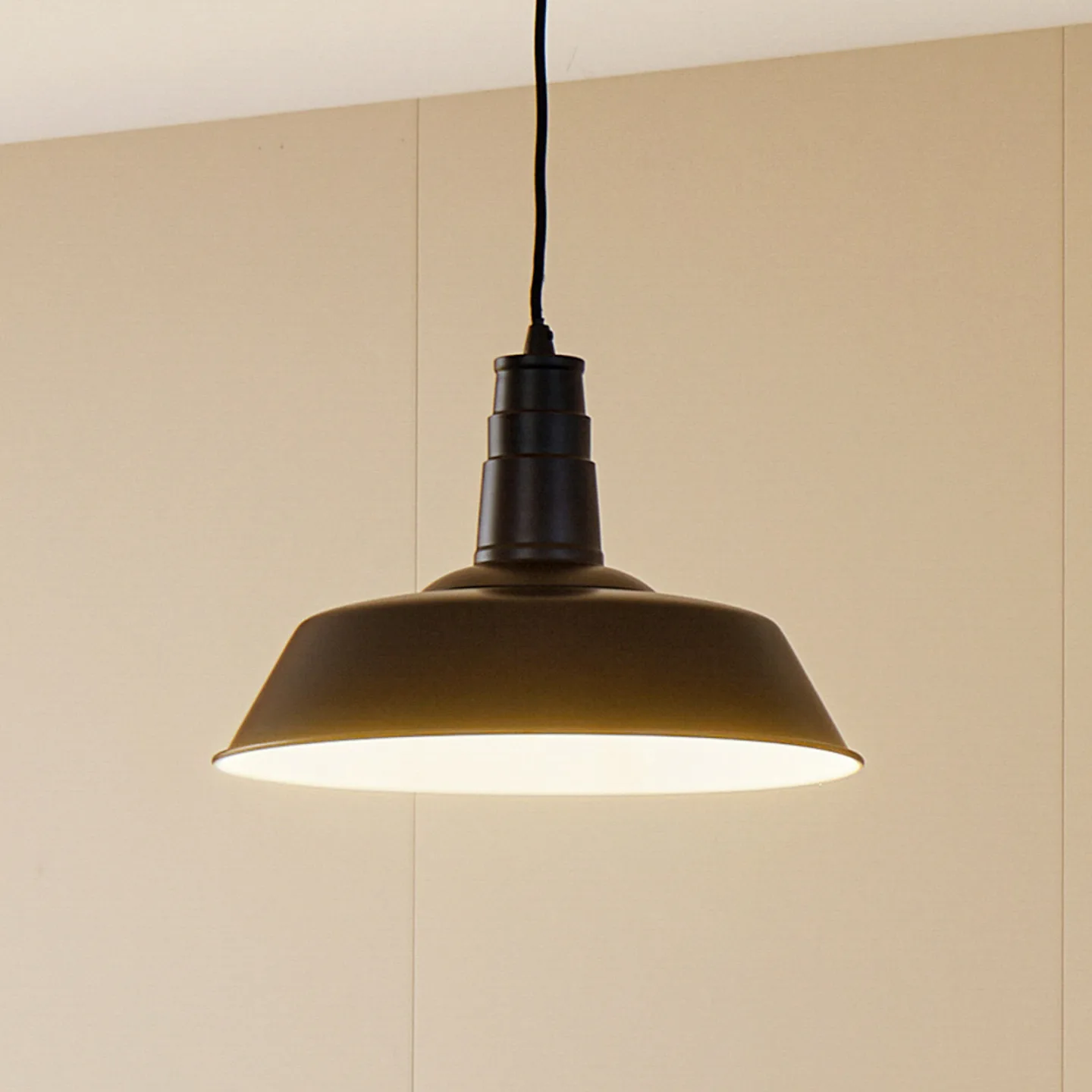 Laylan Pendelleuchte Ø36 Schwarz/Weiß - Lindby - Esszimmer - Modern - Metall - Einflammig