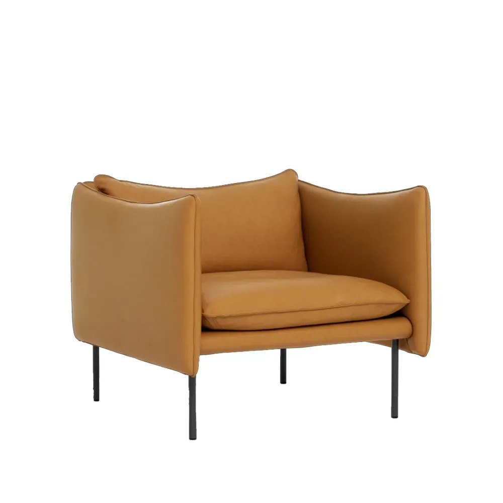 Fogia Tiki Sessel Elmotique43807 cognac-schwarzgrau Bein