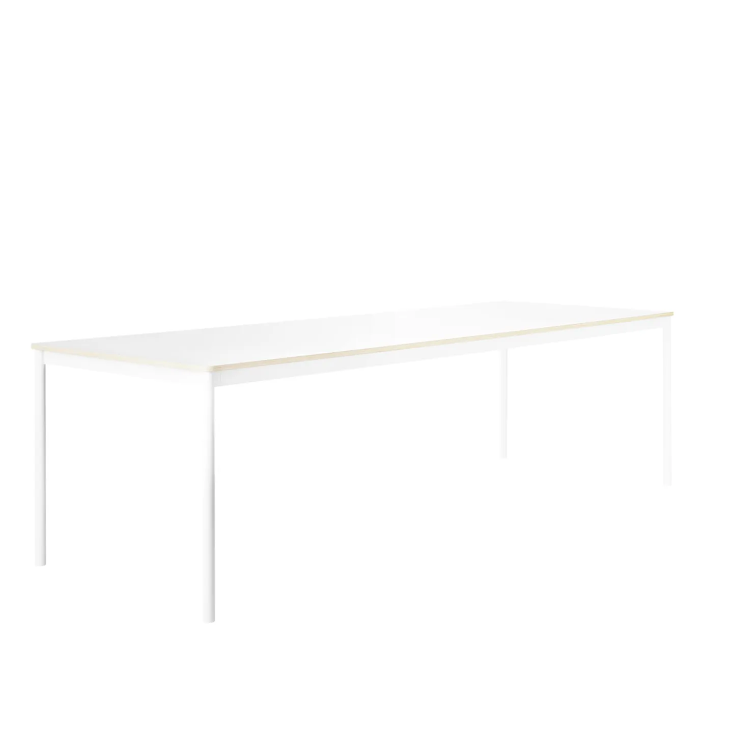 Muuto - Base Table 250x90 cm - White Laminate/Plywood/White - Matbord - Vit - Metall/Trä/Plast
