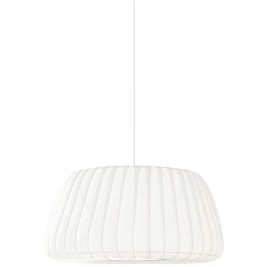 Tom Rossau Pendellampe Serene Weiss Papier 40 cm 22 cm - LED - Lichtfarbe: Extra warmweiss - Material: Frischfasern - Pendellampe- LED