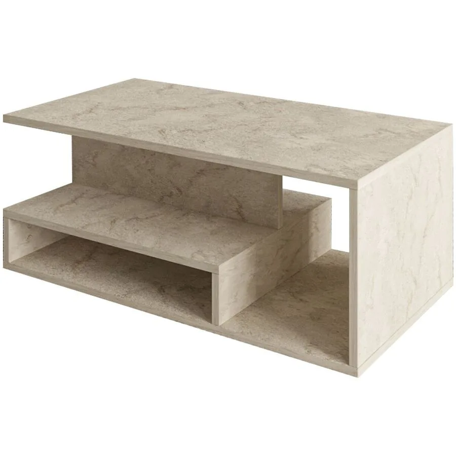 Salontisch Georis Travertin 100% Melaminbeschichtete Kiefer B 90 cm T 44.8 cm