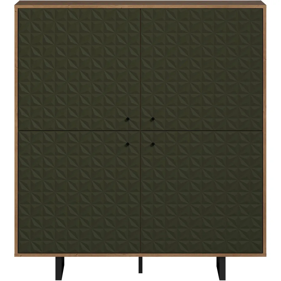 Highboard Kravitz eiche Holzwerkstoff B 124 H 136 cm